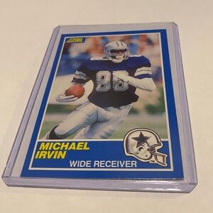 Michael Irvin RC Rookie 1989 Score Football Card # 18 Dallas Cowboys Vintage